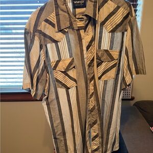 Wrangler Black and White Striped Shirt